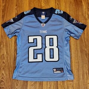 Vintage Tennessee Titans Jersey Girls XL‎ Reebok OnField Chris Johnson #28 NFL